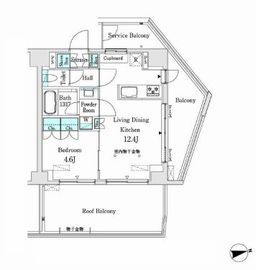 市谷仲之町ビューアパートメント 1003 間取り図