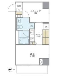 ブリリアイスト白金高輪 1003 間取り図
