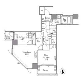 レジディアタワー目黒不動前 2910 間取り図