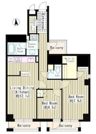 アクトフォルム学芸大学 604 間取り図