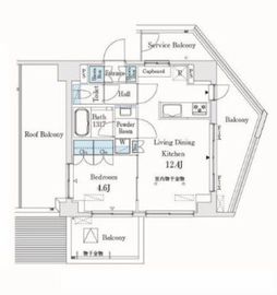 市谷仲之町ビューアパートメント 1202 間取り図