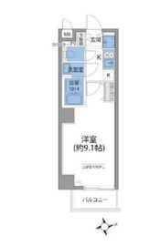 エクセローザ芝公園 601 間取り図