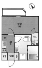 ルネサンスコート神楽坂 201 間取り図