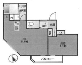 ルネサンスコート神楽坂 303 間取り図