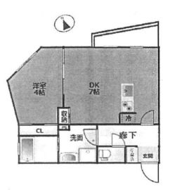 ルネサンスコート神楽坂 304 間取り図