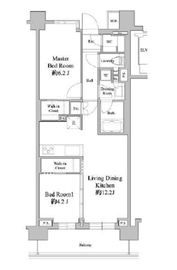 ドゥーエ西馬込 206 間取り図