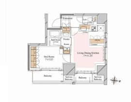 ブランシエスタ白山 203 間取り図