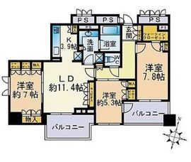 パークハウス平河町 14階 間取り図