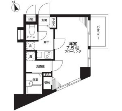 レキシントン・スクエア曙橋 507 間取り図