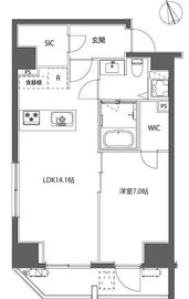 カーサスプレンディッド虎ノ門 1401 間取り図