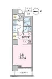 ロイヤルパークスタワー南千住 815 間取り図