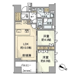 パークホームズ日本橋浜町二丁目リビオガーデン 7階 間取り図