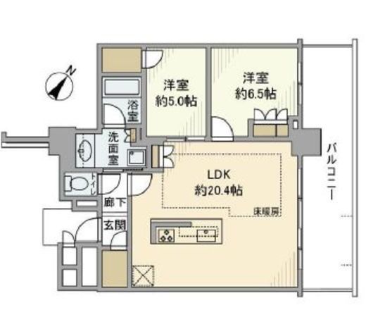 ブリリア有明シティタワー 28階 間取り図