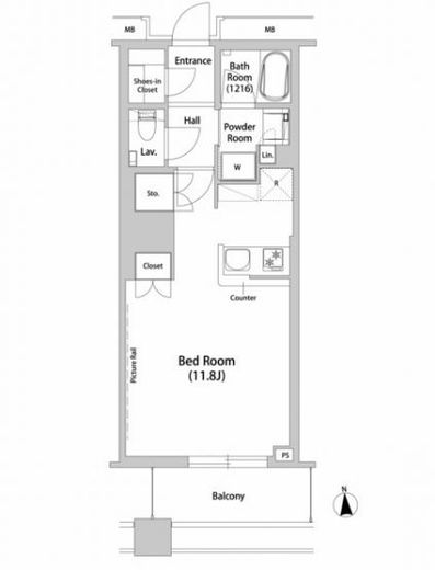 品川ハートビュータワー 2308 間取り図