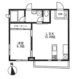 ヴィヴァーチェ高輪 202 間取り図