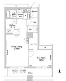 品川ハートビュータワー 1609 間取り図