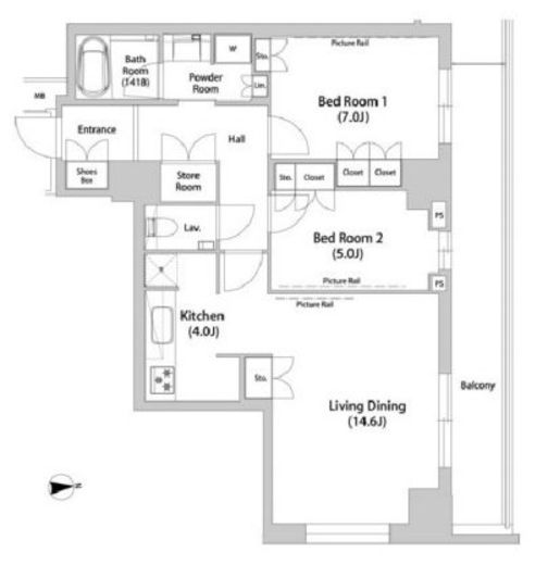 品川ハートビュータワー 2314 間取り図