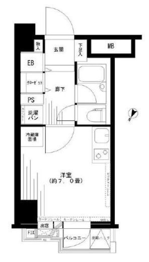 ブロードシティ東京 5階 間取り図