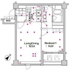 ブリリアイスト代々木上原 304 間取り図