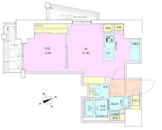 門前仲町レジデンス九番館 1209 間取り図