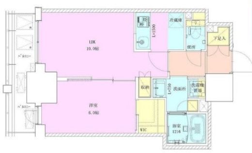 門前仲町レジデンス九番館 1105 間取り図