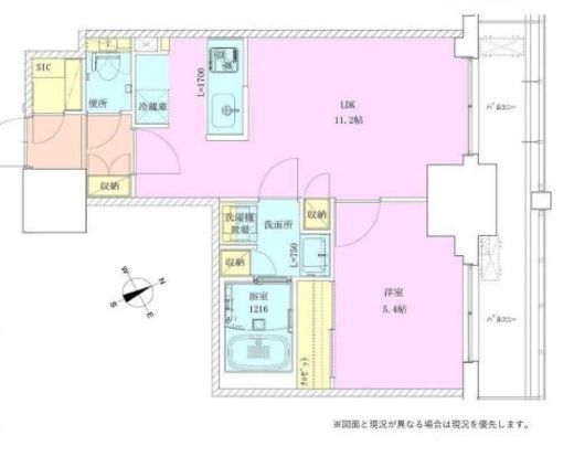 門前仲町レジデンス九番館 1202 間取り図