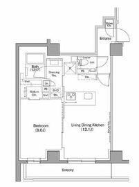 ザ・パークハビオ目黒フォート 302 間取り図