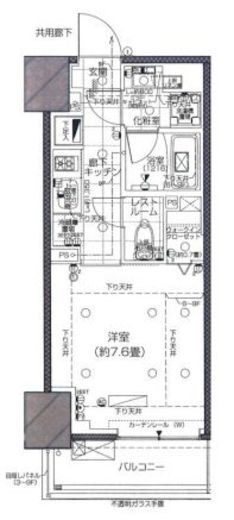 ピアース赤坂 3階 間取り図