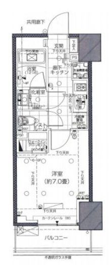 ピアース赤坂 6階 間取り図