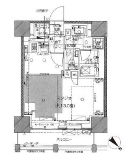 ピアース赤坂 8階 間取り図