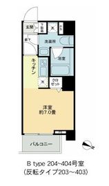 KDA品川大崎 203 間取り図