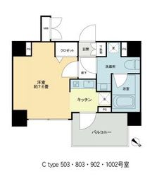 KDA品川大崎 503 間取り図