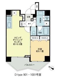 KDA品川大崎 1001 間取り図