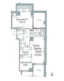 グレンパーク原宿 102 間取り図