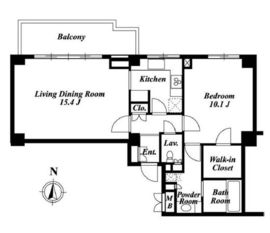 フォレストフォルム駒場 405 間取り図