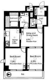 コンフォート麻布 3階 間取り図