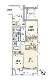 オーベル目黒 2階 間取り図