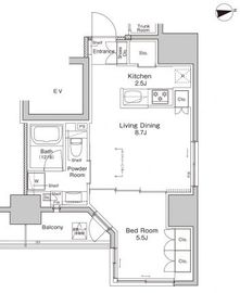 プラウドフラット浅草雷門 1103 間取り図