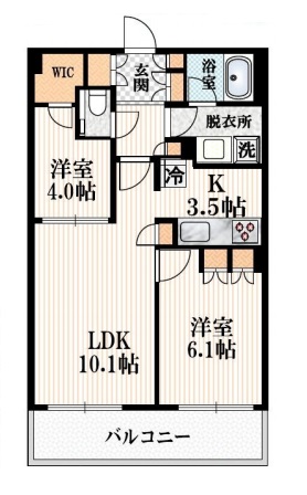 アトラスタワー西新宿 3階 間取り図