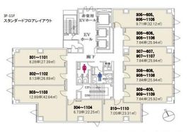 クロスオフィス内幸町 503 間取り図