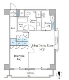 ベローチェ高輪 4階 間取り図