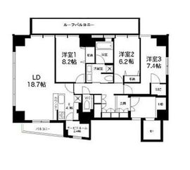 一番町ルナソル 3F1 間取り図