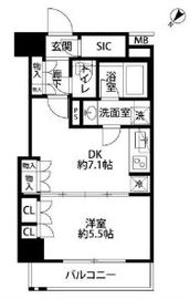 グランスイート銀座レスティモナーク 4階 間取り図