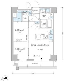 アーバネックス戸越 1001 間取り図