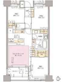 ザ・パークハウス山吹神楽坂 8階 間取り図