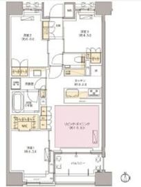 ザ・パークハウス山吹神楽坂 8階 間取り図