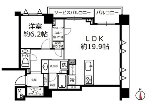 ブリリア高輪ザハウス 2階 間取り図