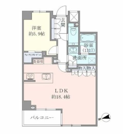 エヴァート長者丸 303 間取り図