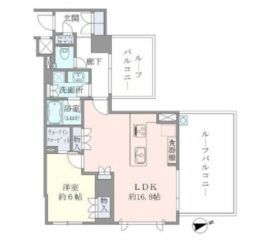 エヴァート長者丸 309 間取り図