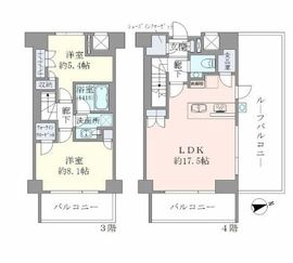エヴァート長者丸 403 間取り図